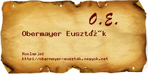 Obermayer Euszták névjegykártya